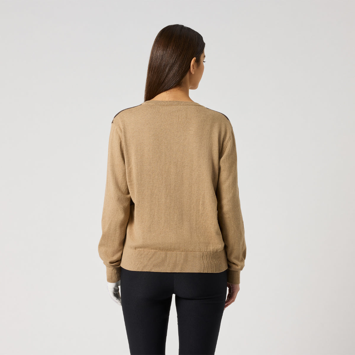 Daily Sports Argyle V-neck Pullover - Dame