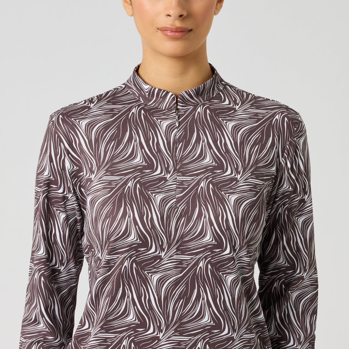 Daily Sports Dull Printed LS Half Neck - Dame