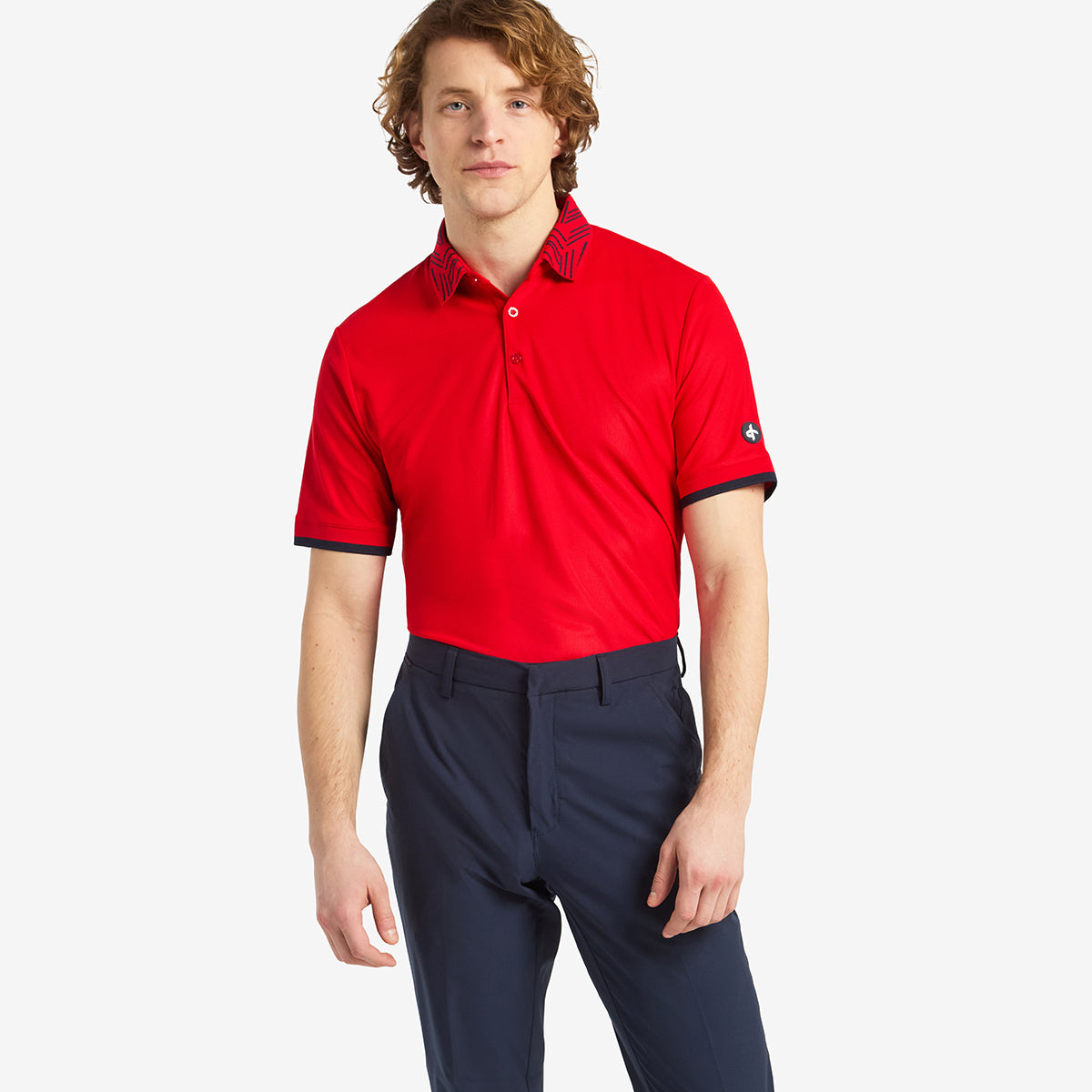 Cross Collar Block polo