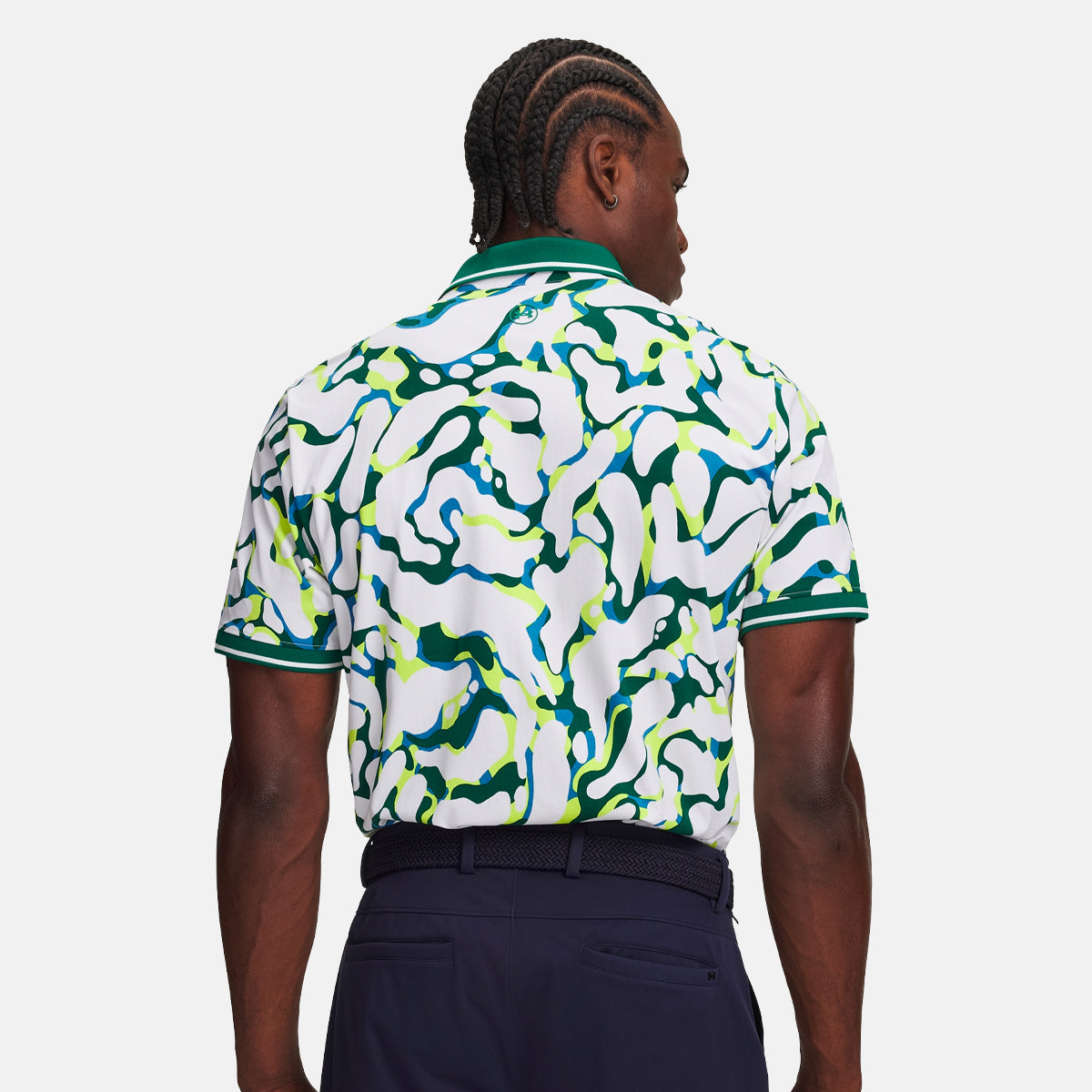 Under Armour ArmourDry Print Rib polo - Hvid/grøn