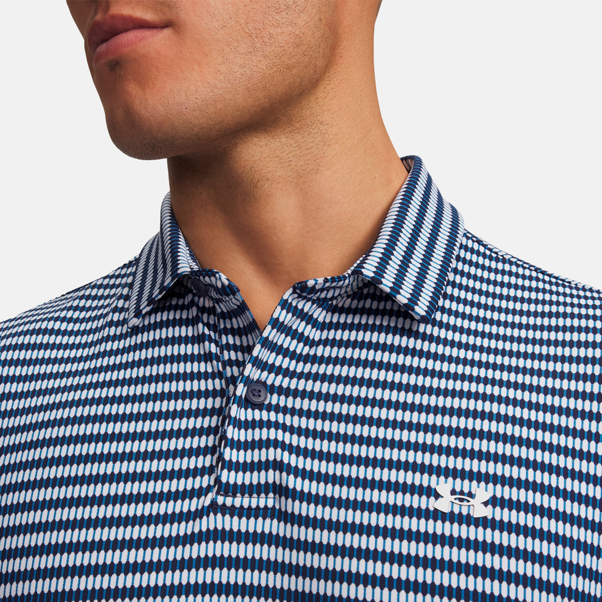 Under Armour T2G Printed polo - Blå/hvid