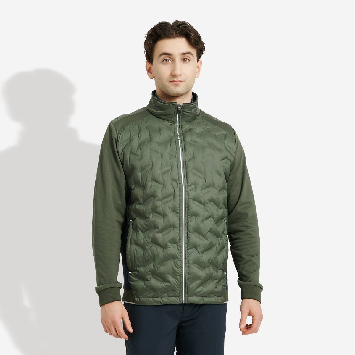 Abacus Portrush men's windstopper jacket in dark color, featuring a sleek design and modern fit.