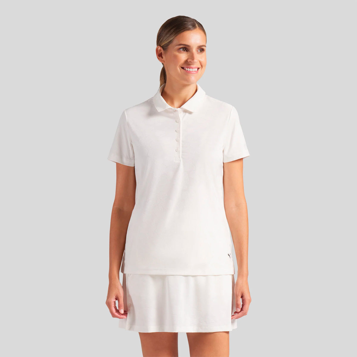 Puma Floral Lace Jacquard polo - Dame