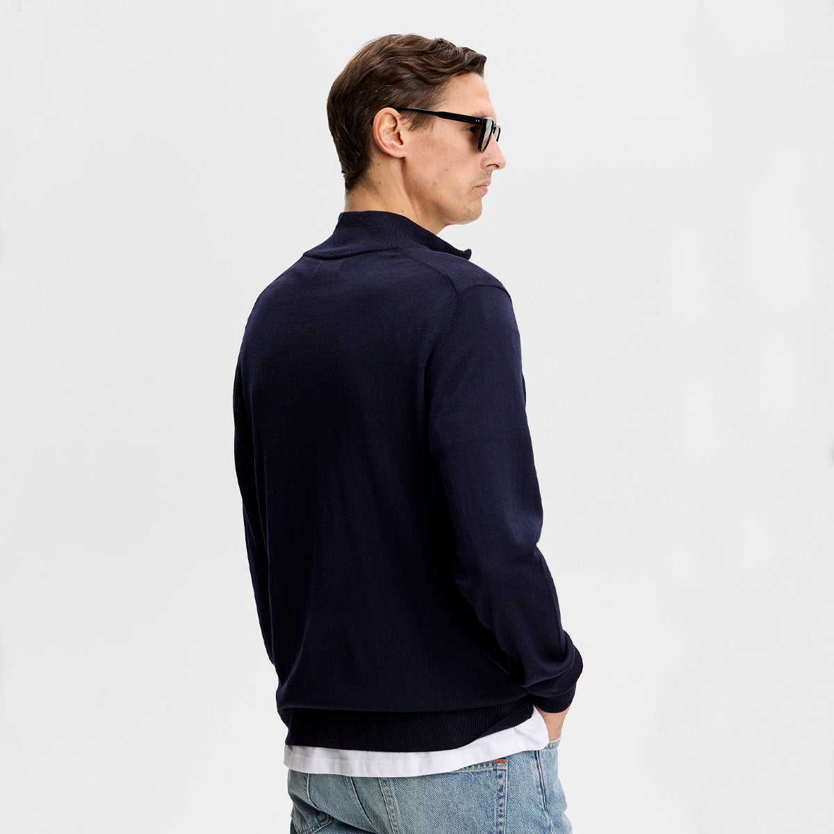 J.Lindeberg Kiyan Quarter Zip sweater - Navy