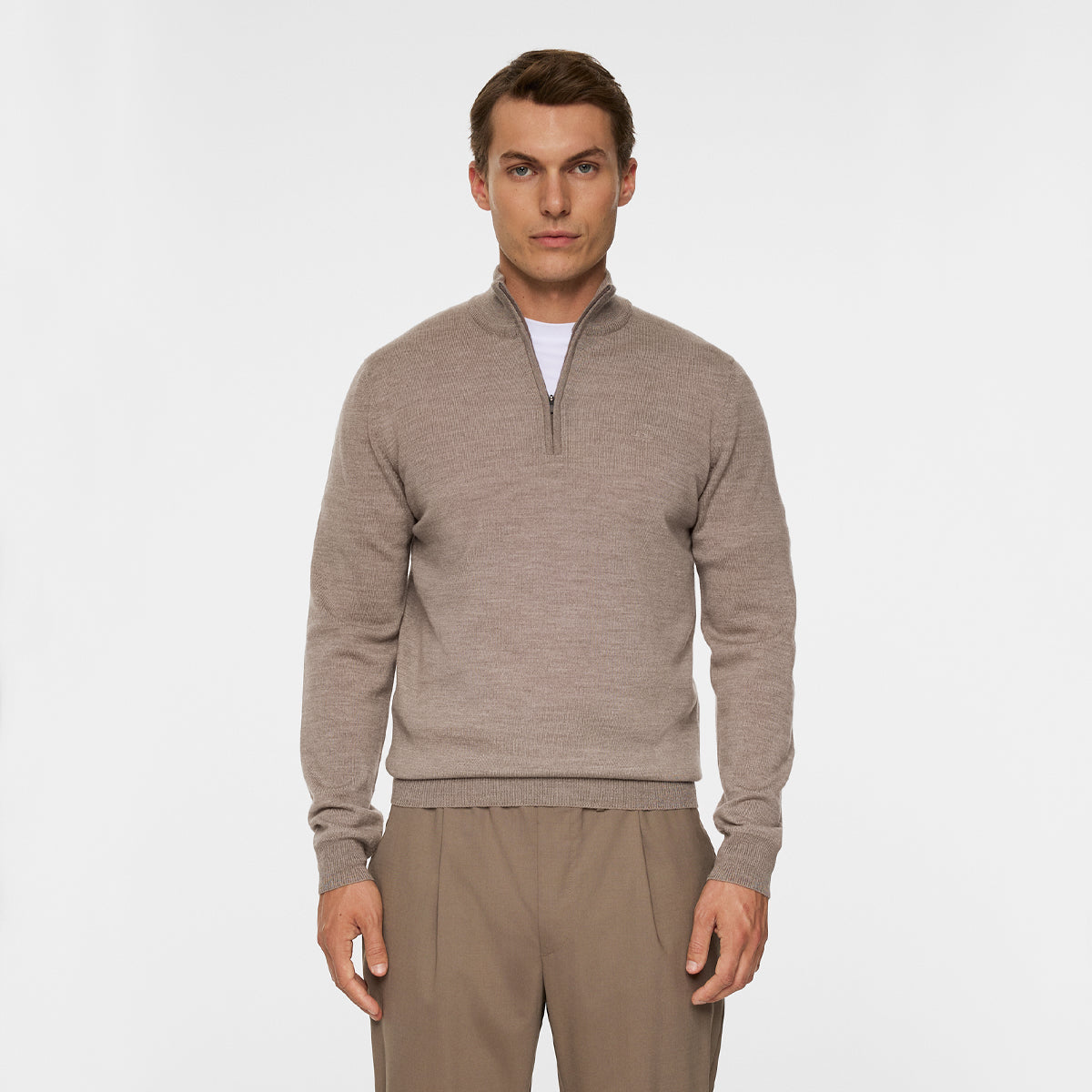 J.Lindeberg Kiyan Quarter Zip sweater - Brun