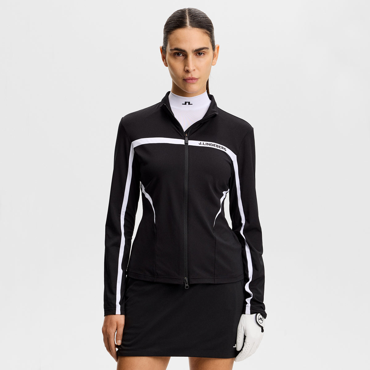 J.Lindeberg Janice midlayer - Sort - Dame
