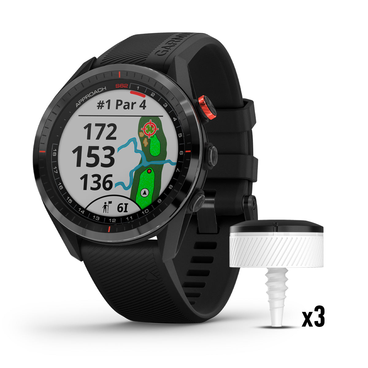 Garmin Approach S62 + CT10 - 3 stk.