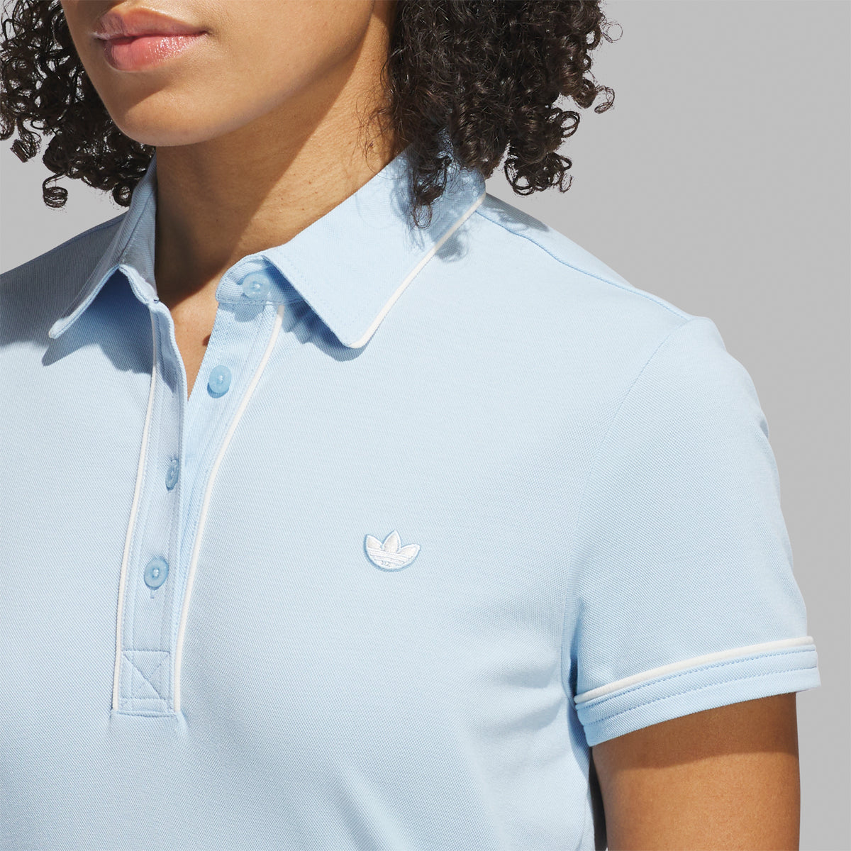 Adidas Golf Originals Twistknit polo - Lyseblå - Dame