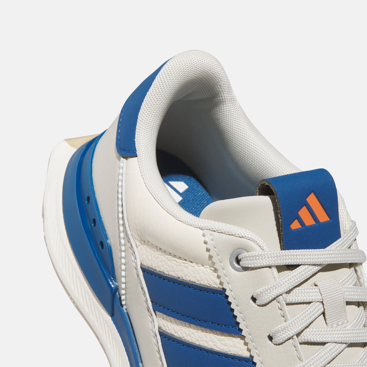 Adidas S2G Leather SL - Hvid/grå/blå - Golf Experten A/S