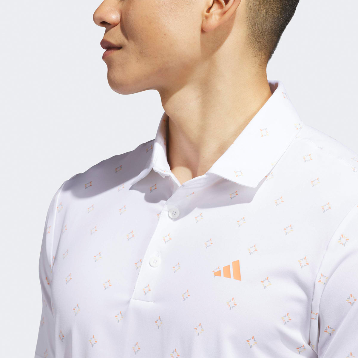 Adidas Ultimate 365 Essence Print polo - Hvid - Golf Experten A/S