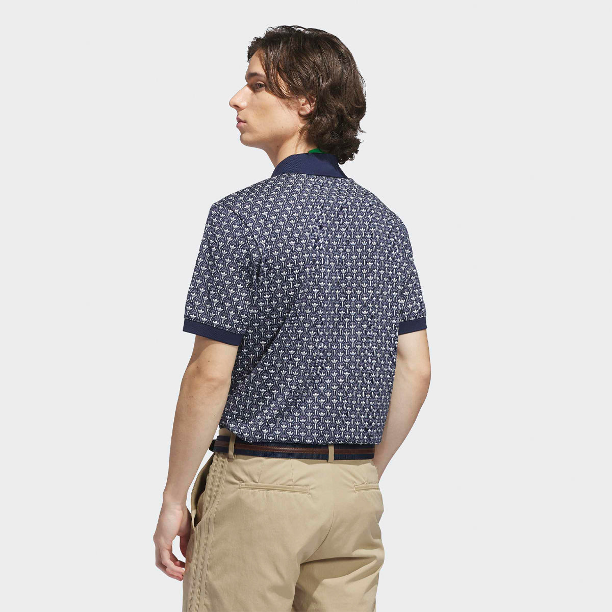 Adidas Golf Originals Novelty AOP polo - Navy/hvid - Golf Experten A/S