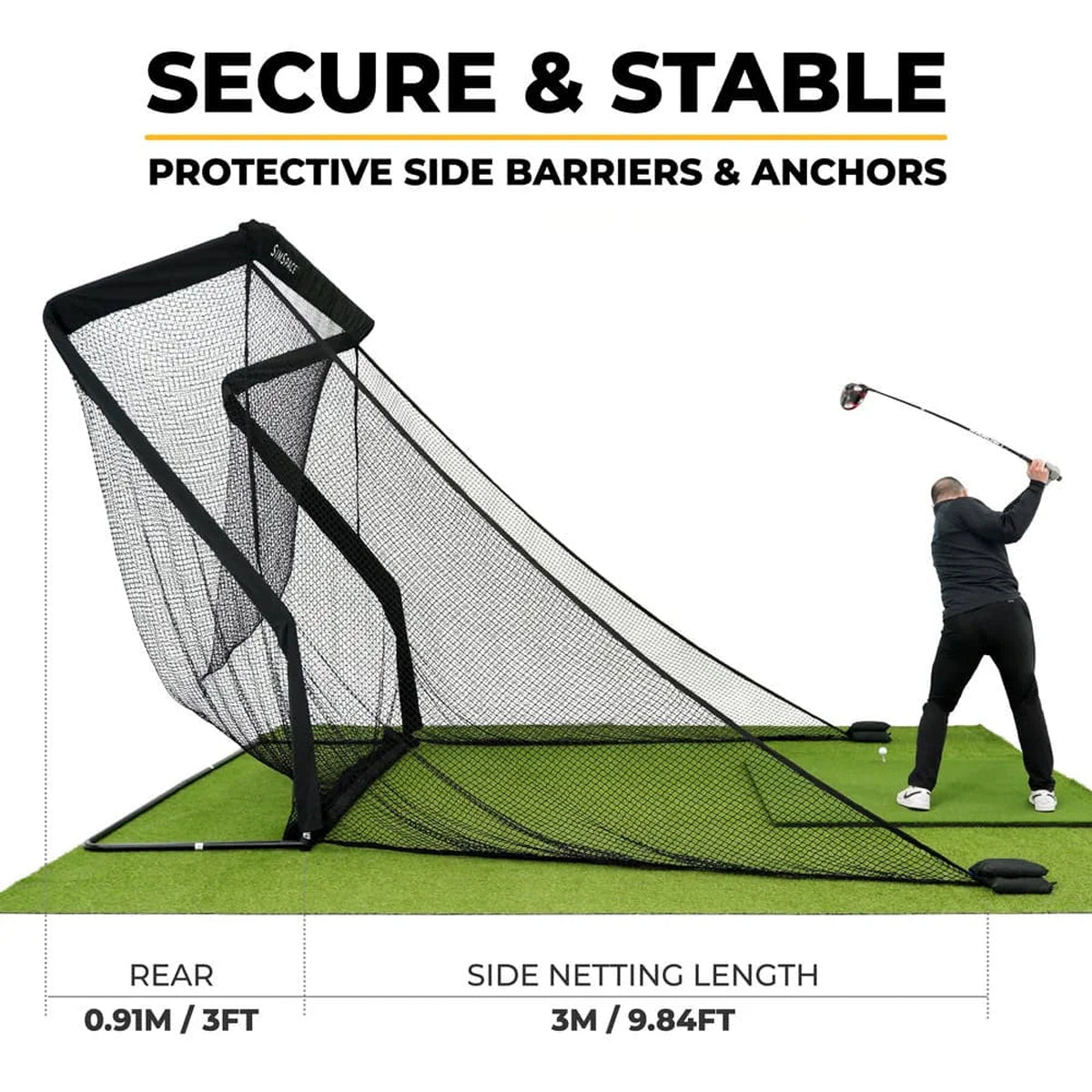 Sim Space Deluxe Home Driving Net - 2.5x3.0