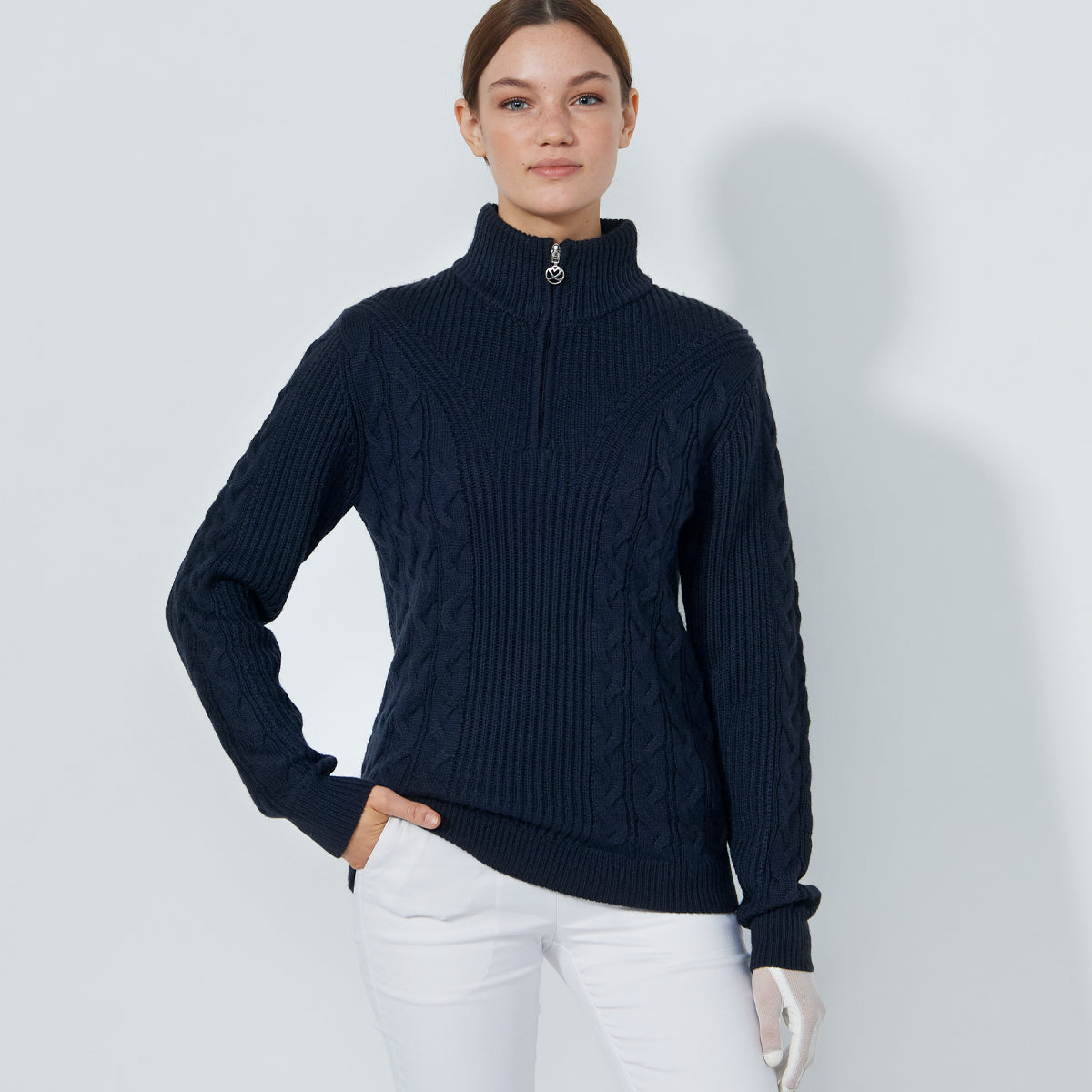 Daily Sports Cable Long Sleeve Pullover lined - dame