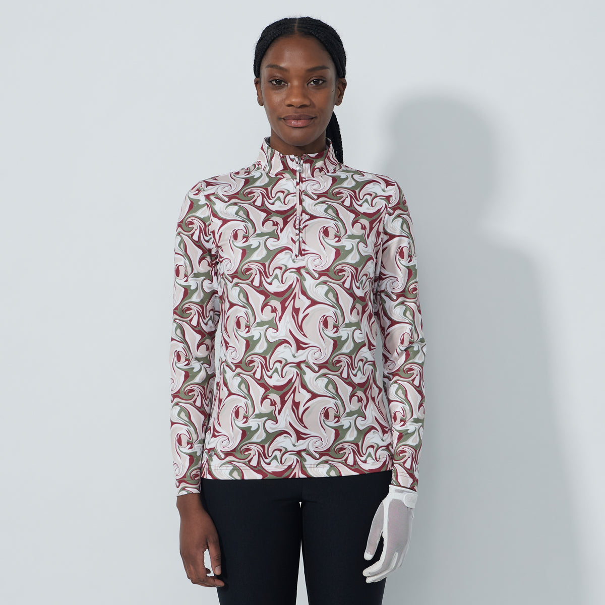 Daily Sports Print Peached Half Neck - dame