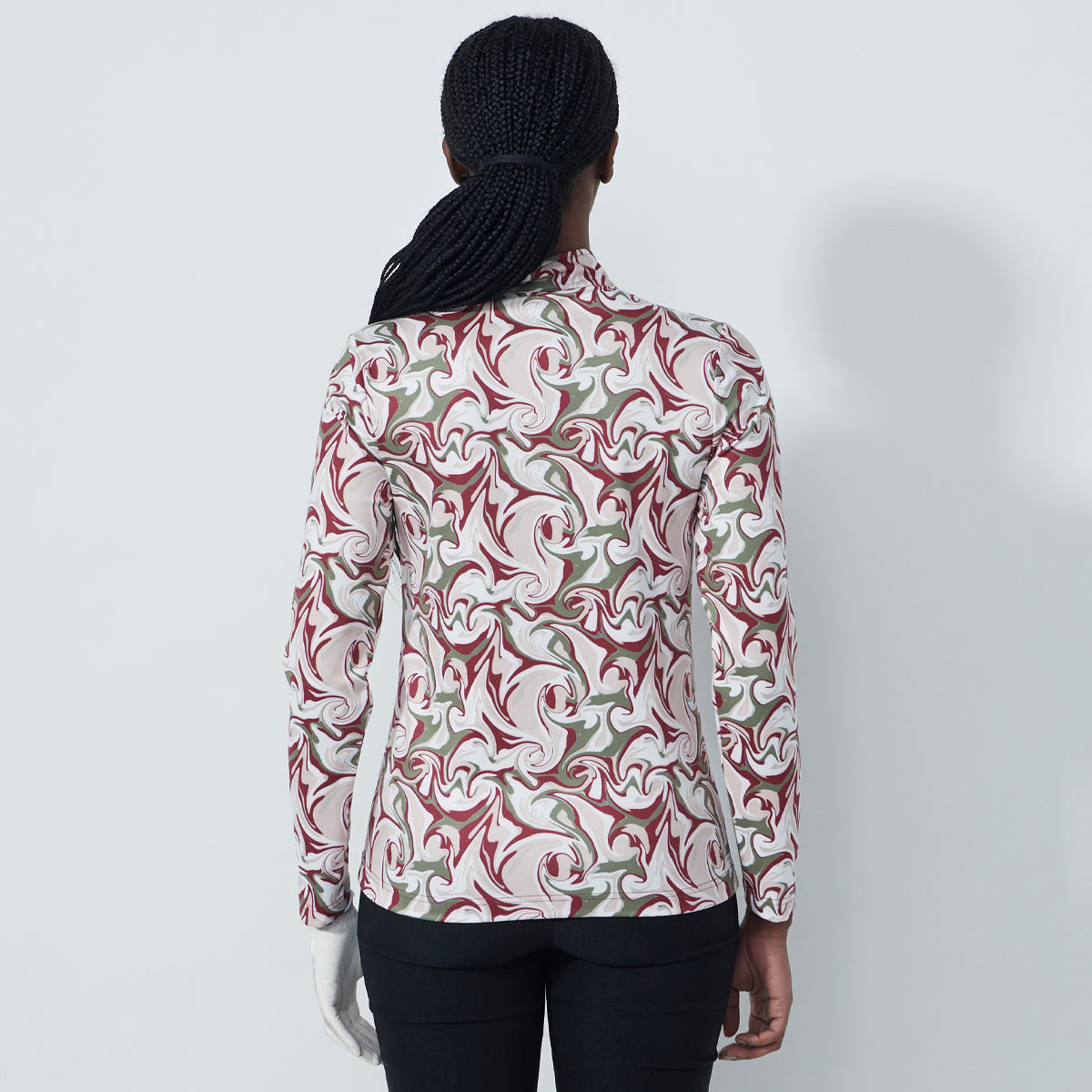 Daily Sports Print Peached Half Neck - dame