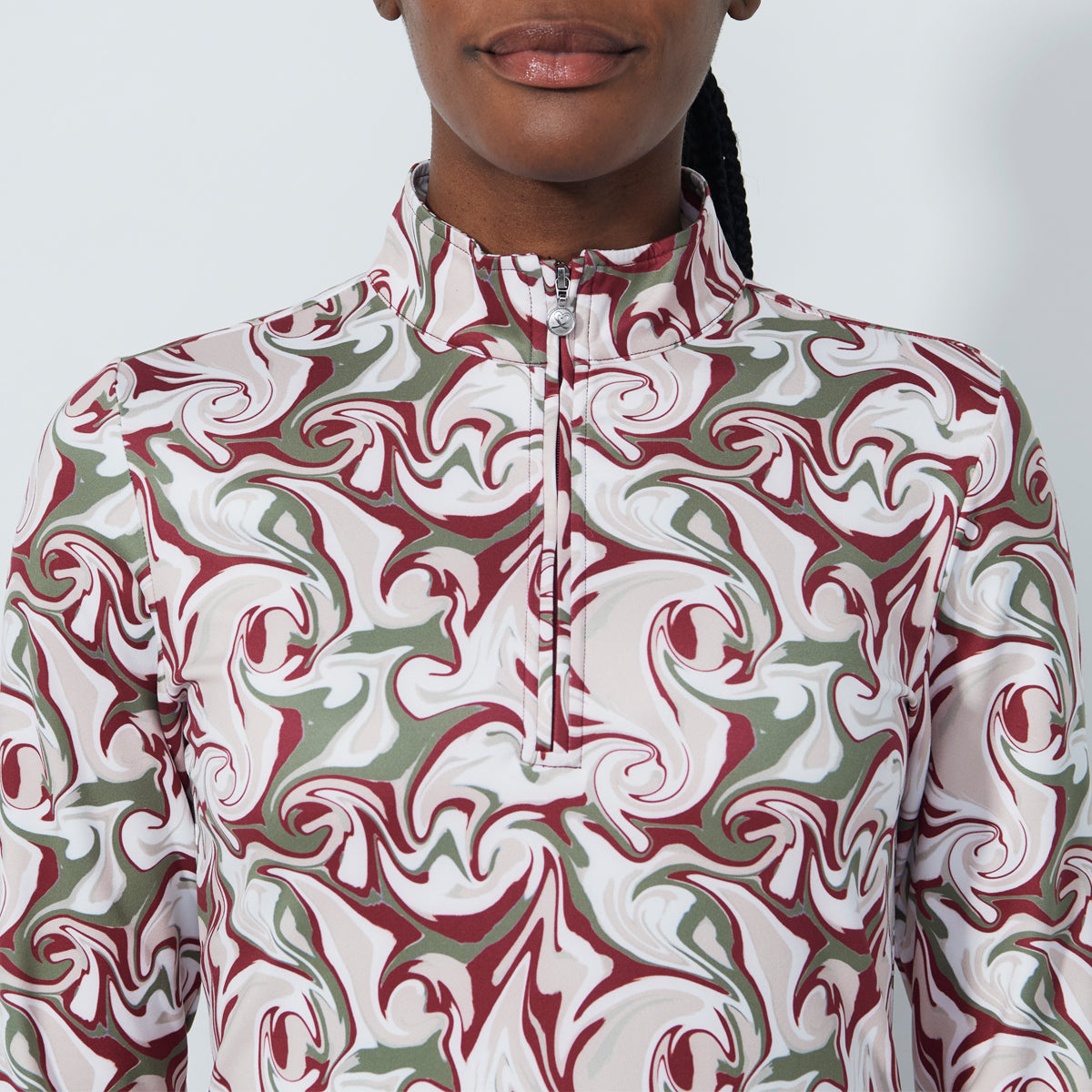 Daily Sports Print Peached Half Neck - dame