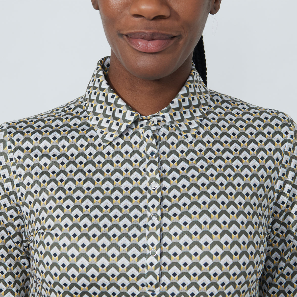 Daily Sports Printed Long Sleeve polo - dame