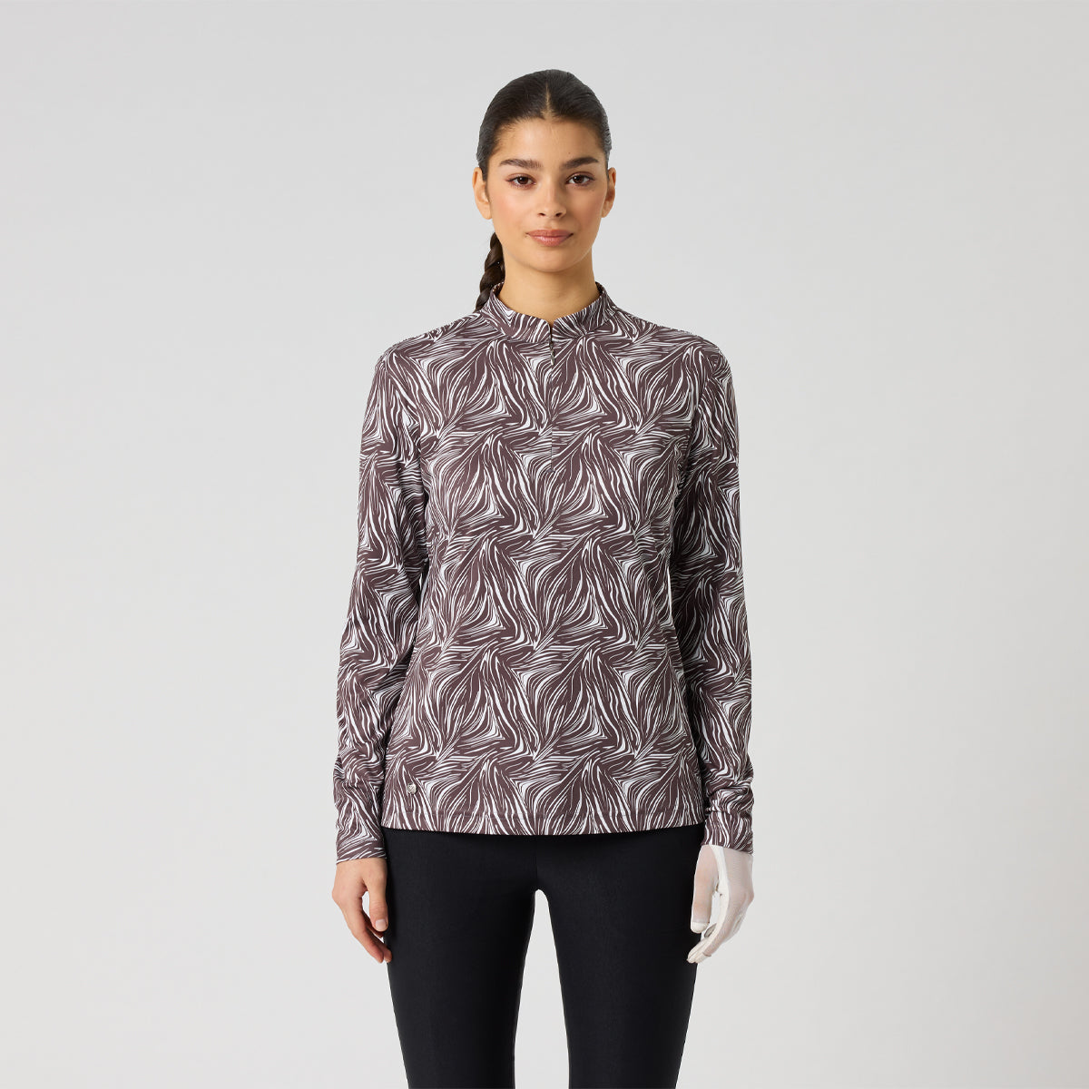 Daily Sports Dull Printed LS Half Neck - Dame