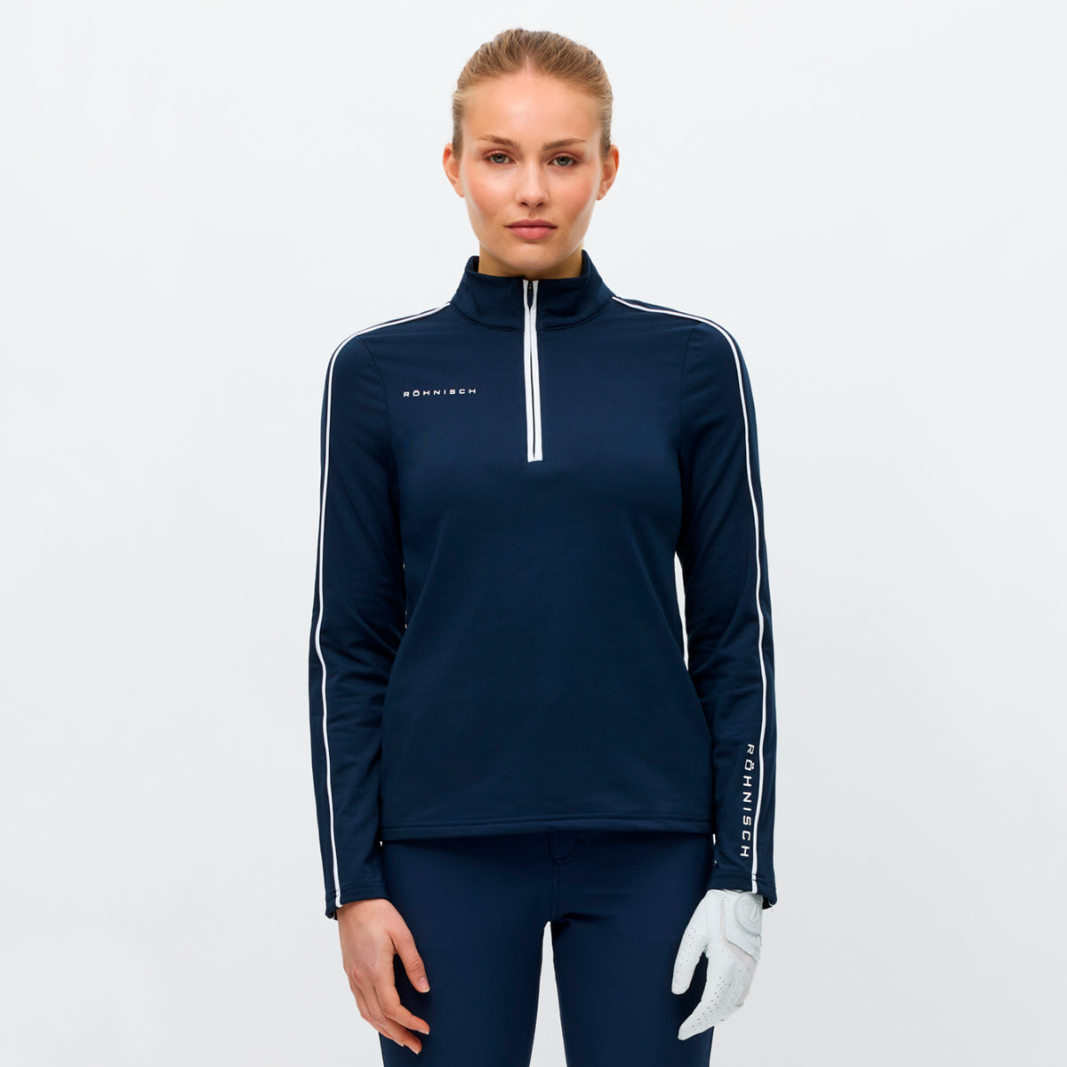 Röhnisch Amie Brushed midlayer dame, blød og varm midterste lag med behagelig tekstur og sporty design.