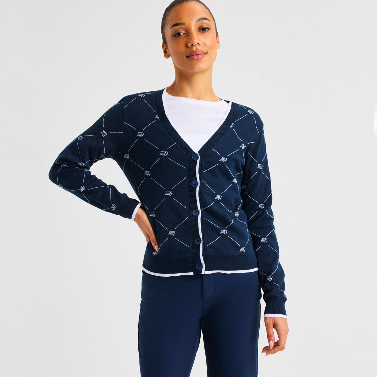 Röhnisch R Logo cardigan - dame