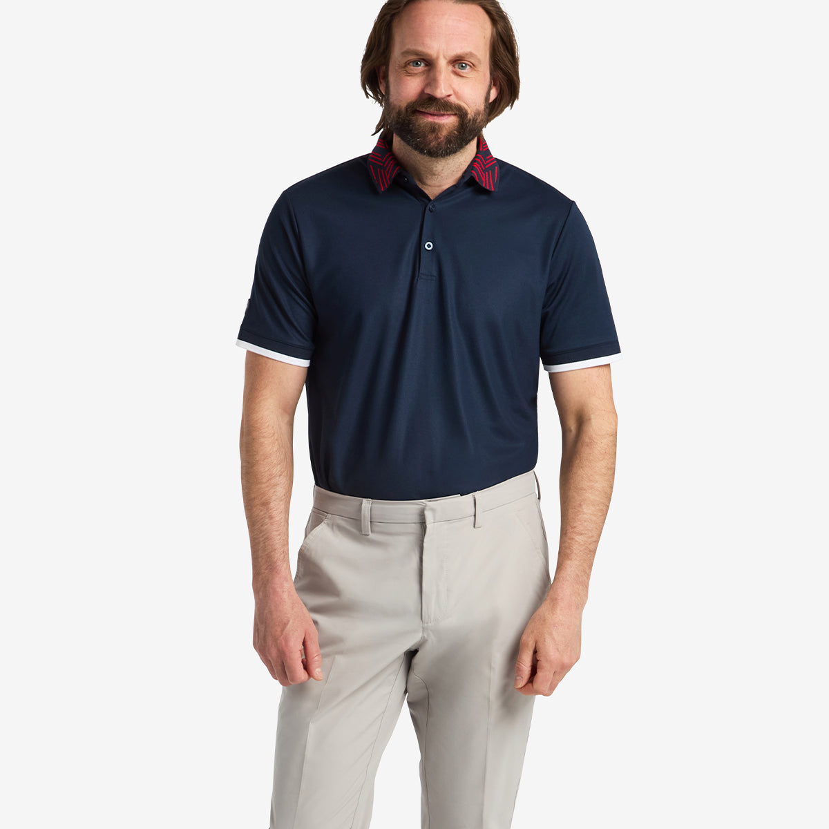 Cross Collar Block polo