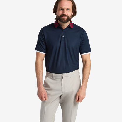 Cross Collar Block polo