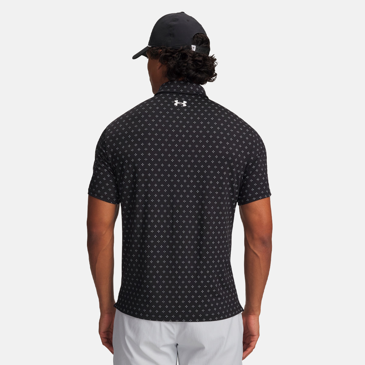 Under Armour Playoff 3.0 Printed polo - Sort/hvid - Golf Experten A/S
