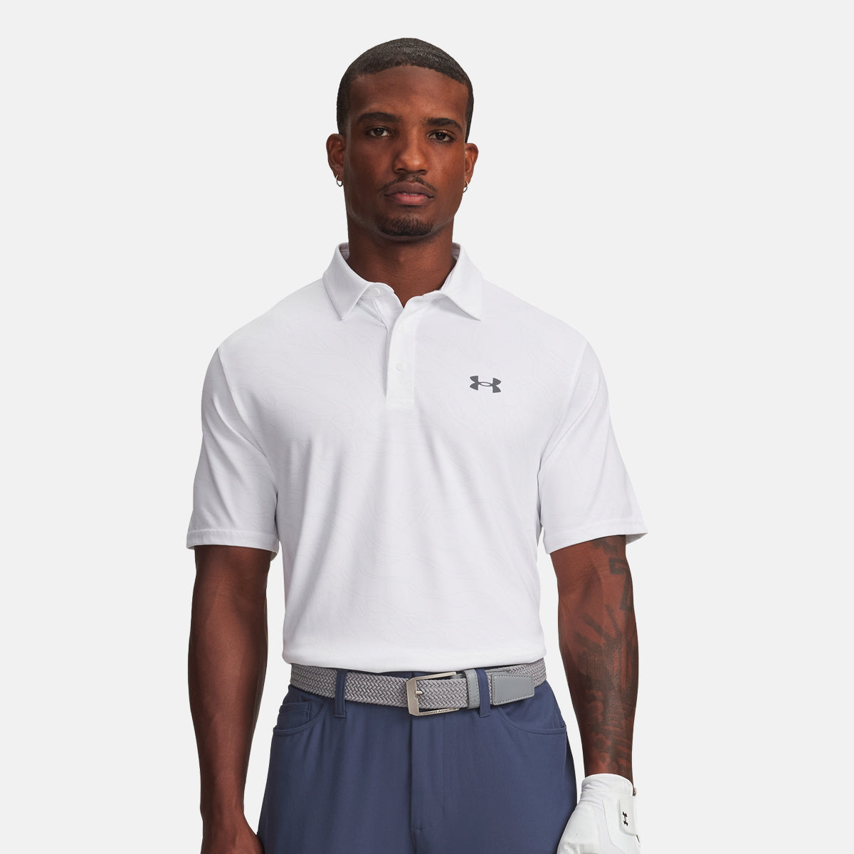 Under Armour Playoff 3.0 Printed polo - Hvid - Golf Experten A/S