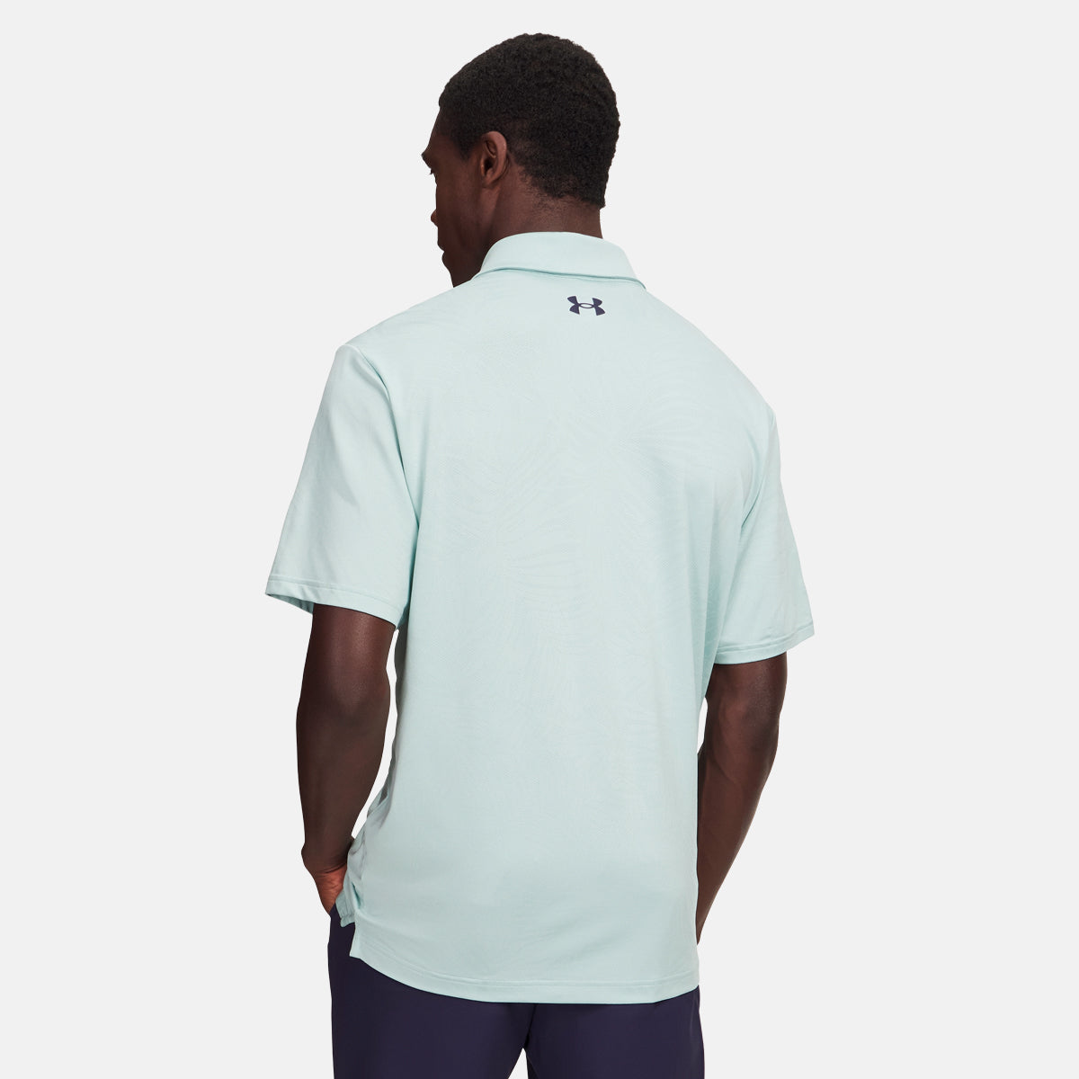 Under Armour Playoff Jacquard polo - Blå/grøn - Golf Experten A/S