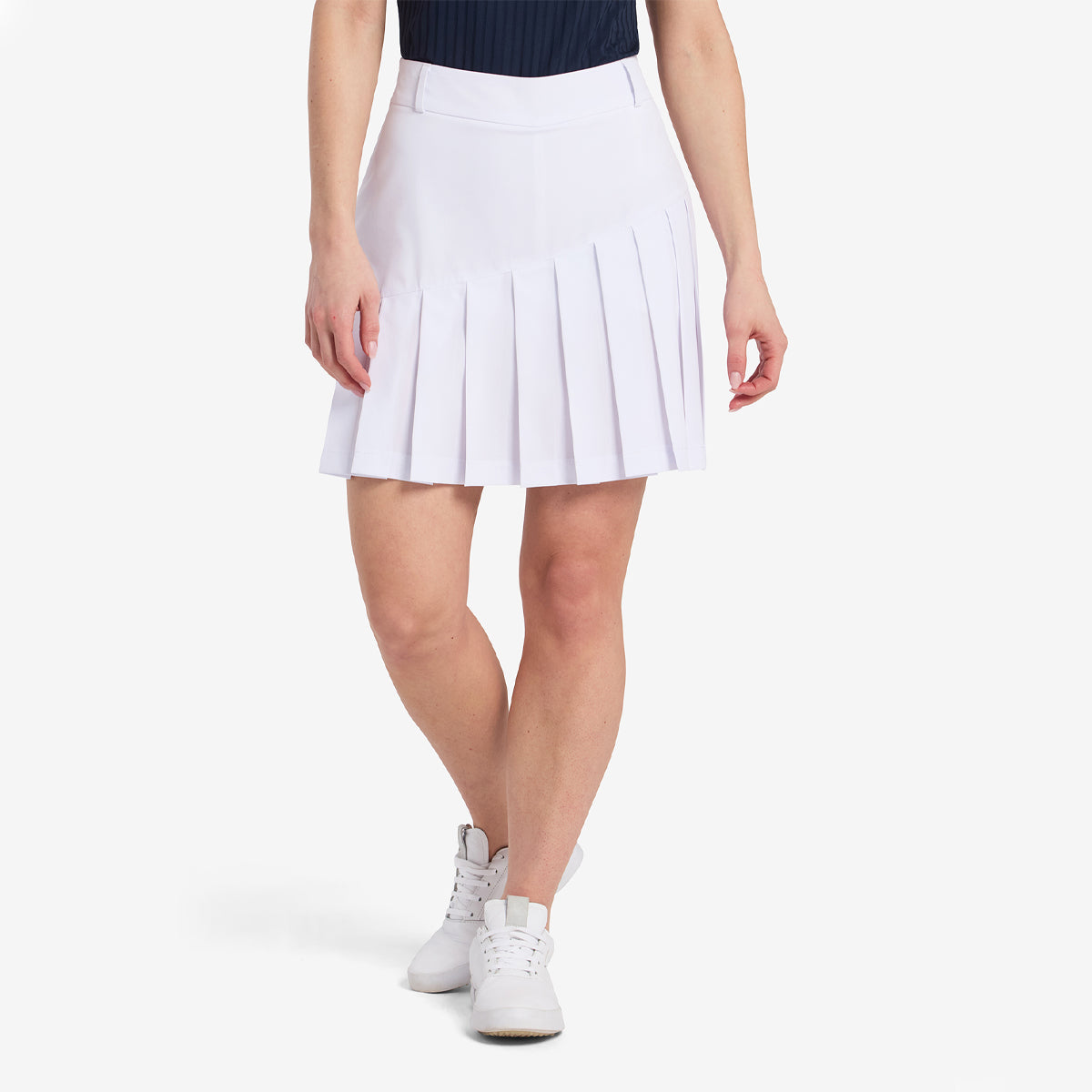 Cross Solid Pleat skort 45 cm. - Dame