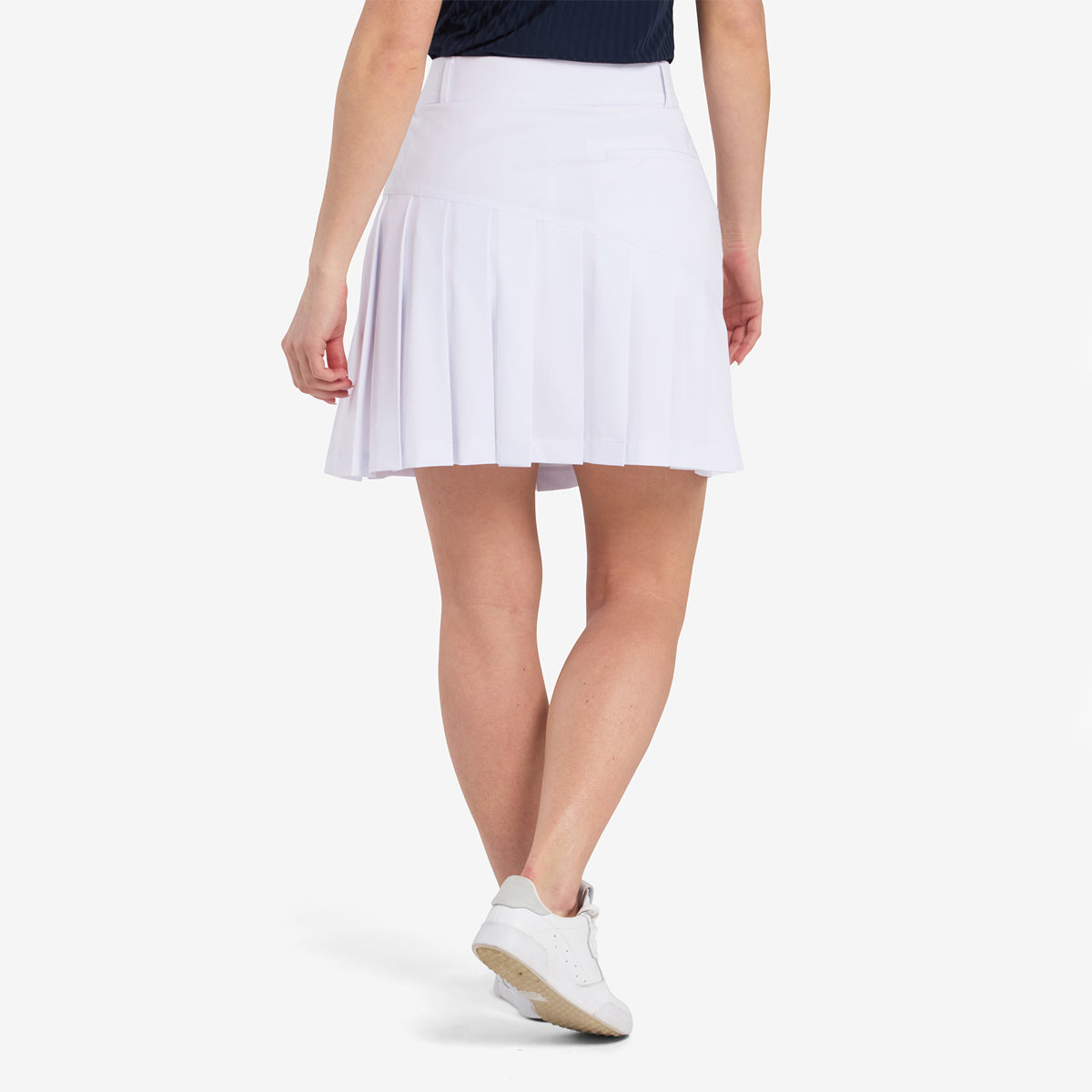 Cross Solid Pleat skort 45 cm. - Dame