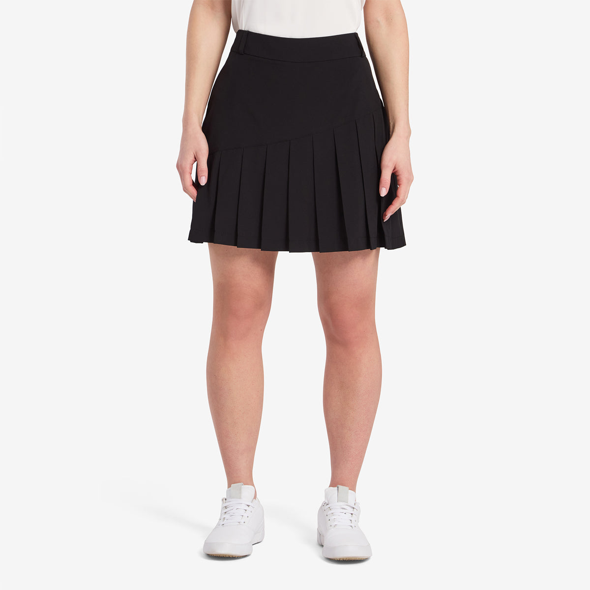 Cross Solid Pleat skort 45 cm. - Dame