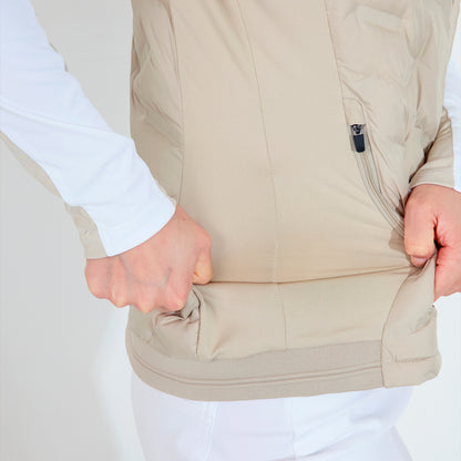 Abacus Portrush Hybrid vest for women, featuring a stylish design and lightweight insulation for comfort and versatility.
