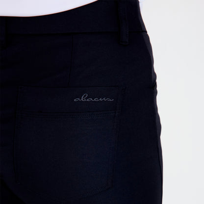 Abacus Formby damebukser i slidt denim med lommer og regular pasform, stilfuld og komfortabel til hverdag.
