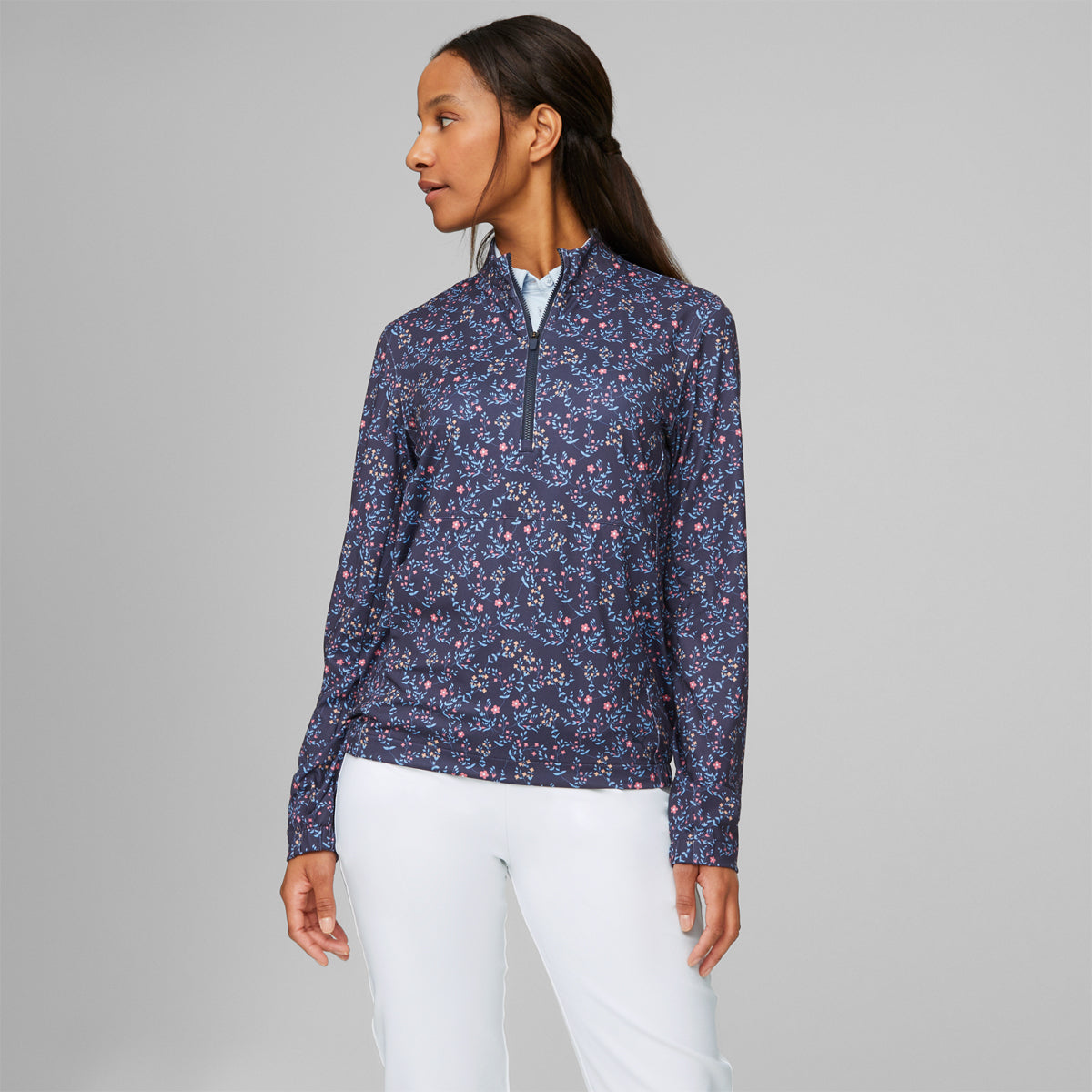 Puma Cloudspund Floral 1/4-zip midlayer - Dame