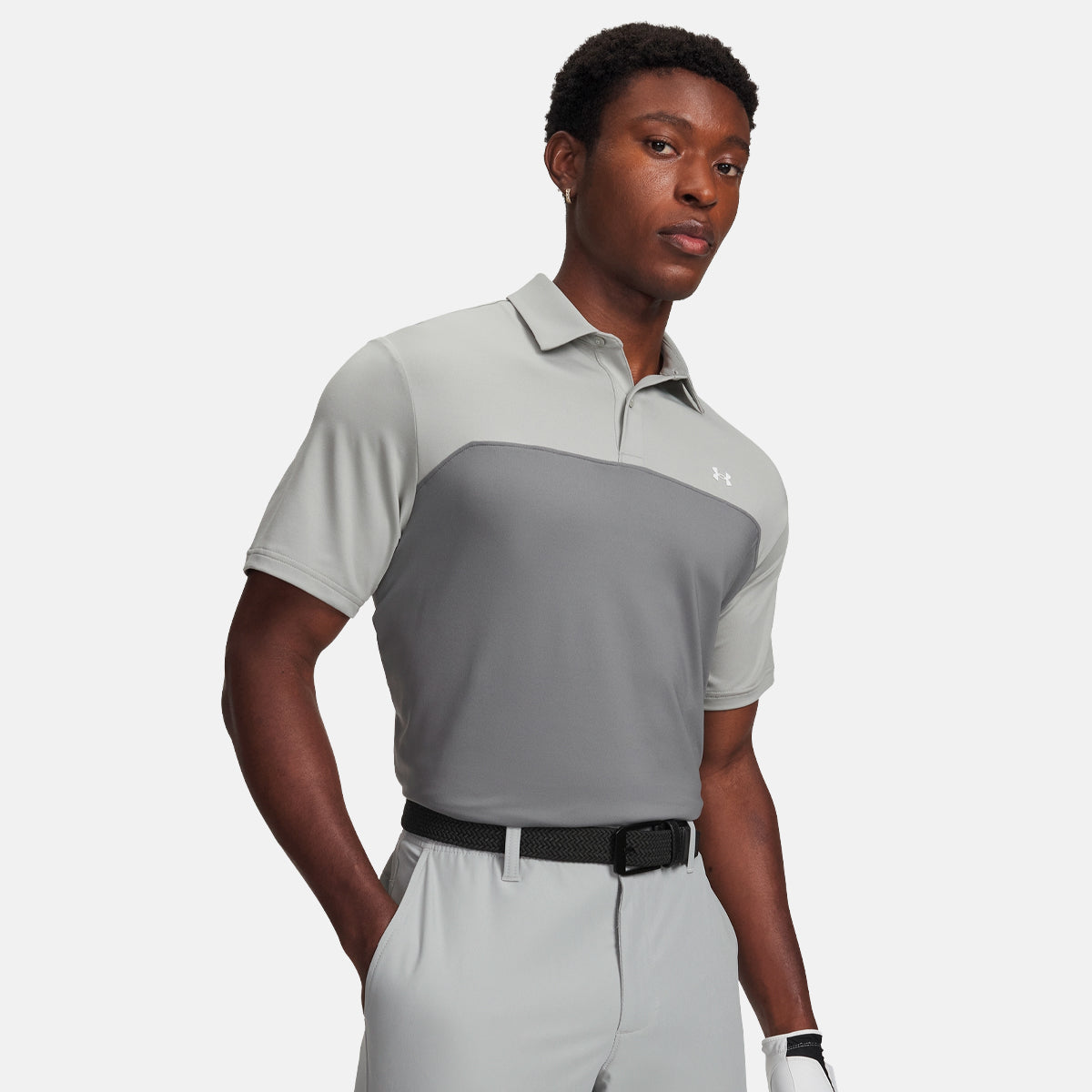 Under Armour T2G Colorblock polo - Grå/grøn - Golf Experten A/S