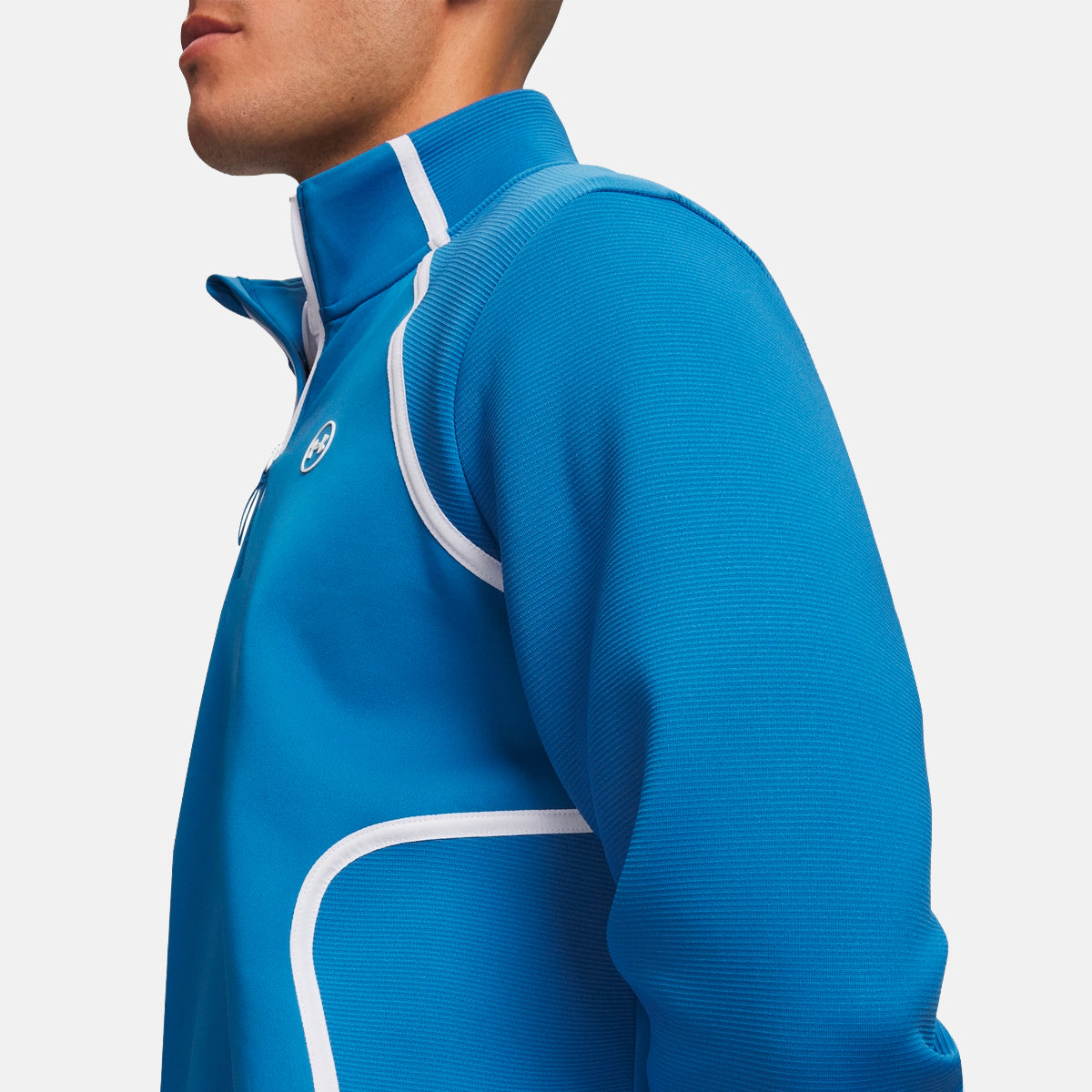 Under Armour Drive Midlayer 1/4 zip - Blå/hvid