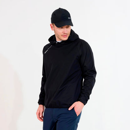 Abacus Bounce vandtæt herrehoodie i regntøj, synlig med vandafvisende materiale og justerbar hætte.
