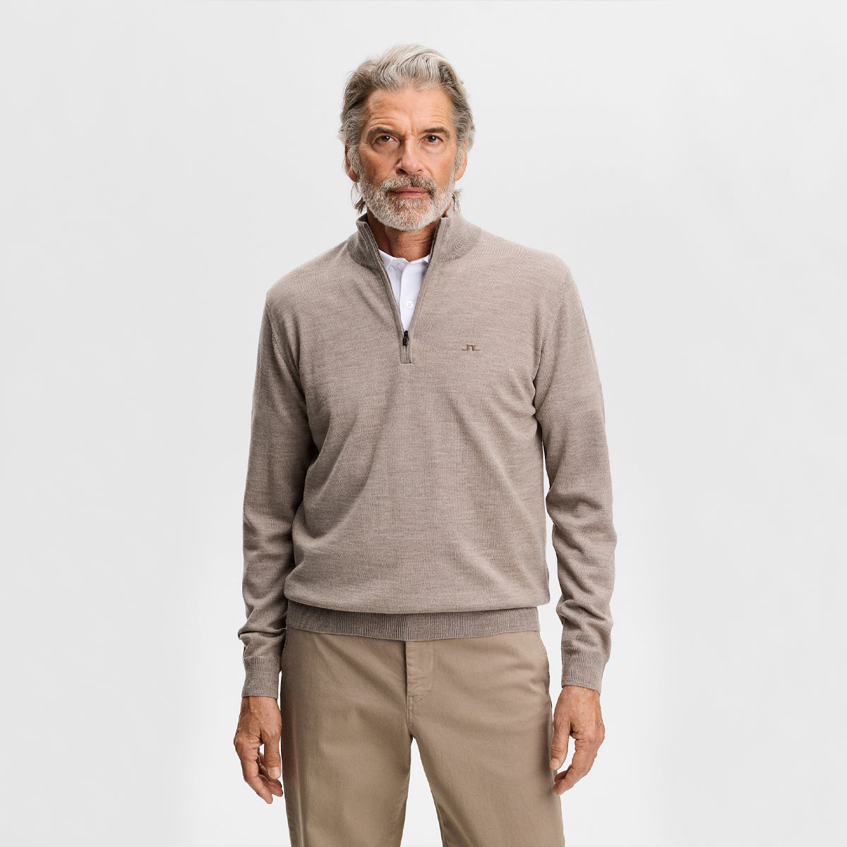 J.Lindeberg Kiyan Quarter Zip sweater - Brun
