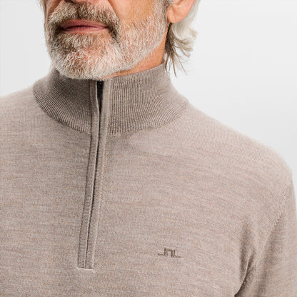 J.Lindeberg Kiyan Quarter Zip sweater - Brun