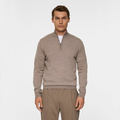 J.Lindeberg Kiyan Quarter Zip sweater - Brun
