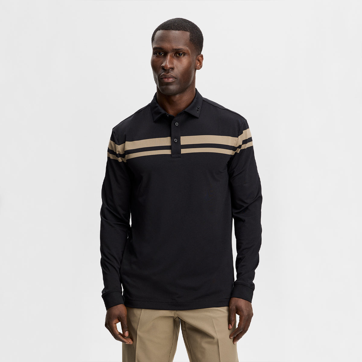 J.Lindeberg Kenny LS Stripe polo