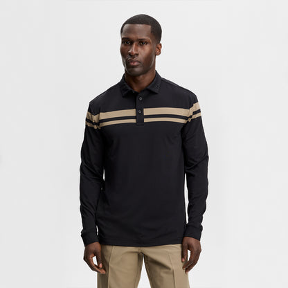 J.Lindeberg Kenny LS Stripe polo