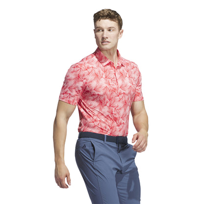Adidas Ult.365 Pine Print polo - Rød/Lyserød