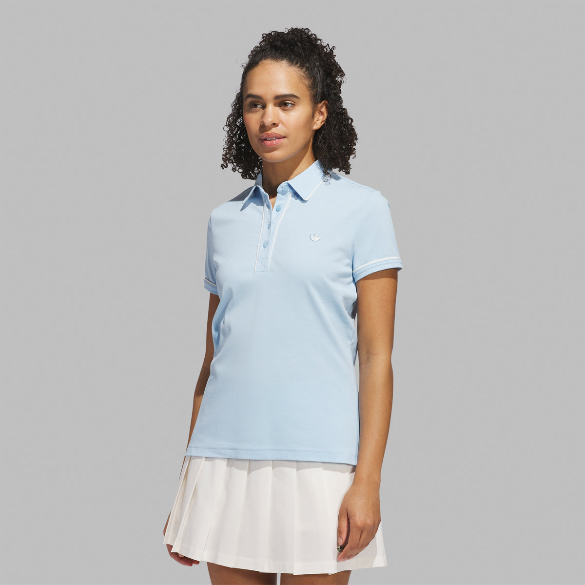 Adidas Golf Originals Twistknit polo - Lyseblå - Dame