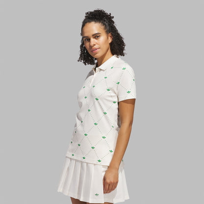 Adidas Golf Originals Novelty polo - Hvid/grøn - Dame