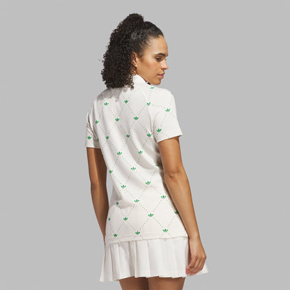 Adidas Golf Originals Novelty polo - Hvid/grøn - Dame