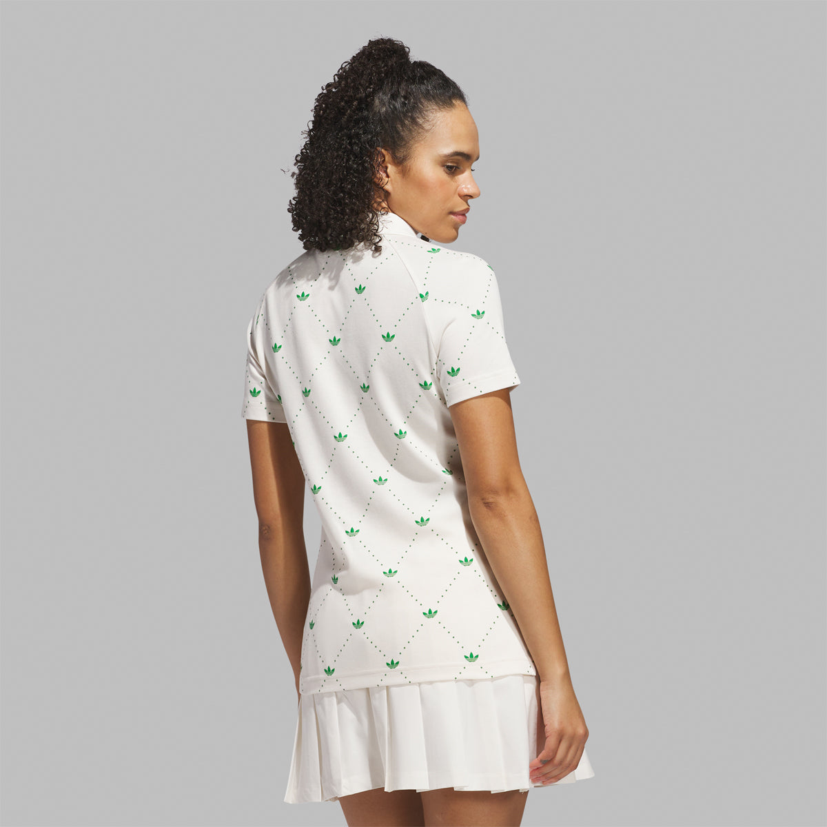 Adidas Golf Originals Novelty polo - Hvid/grøn - Dame