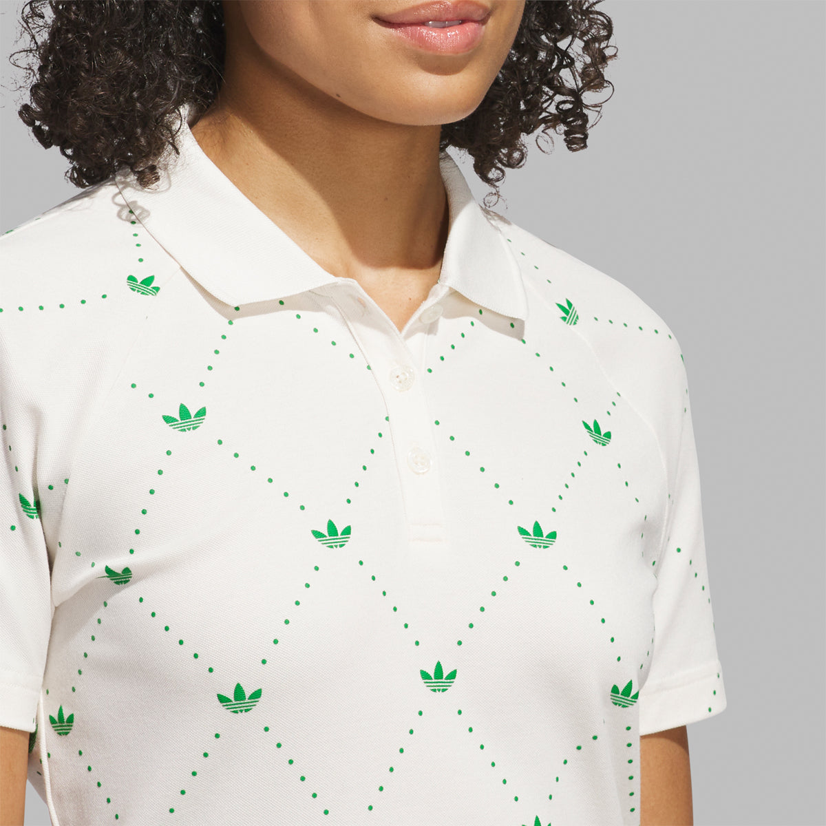 Adidas Golf Originals Novelty polo - Hvid/grøn - Dame