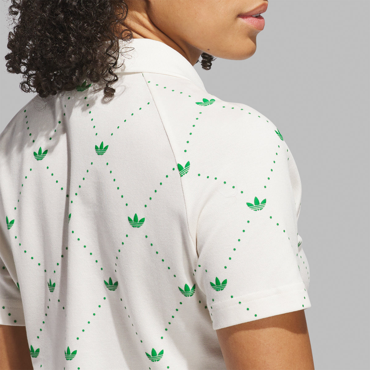 Adidas Golf Originals Novelty polo - Hvid/grøn - Dame